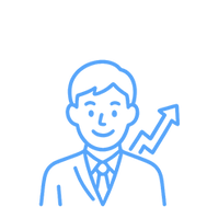 向上心のある男性イラスト