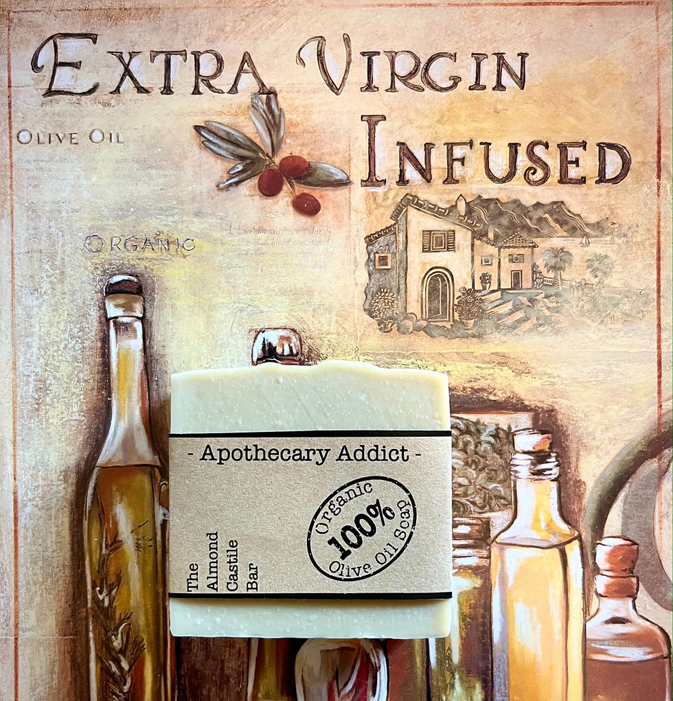 Thumbnail: Almond Castile Soap Bar presented on a botanical backdrop with soft, natural lighting