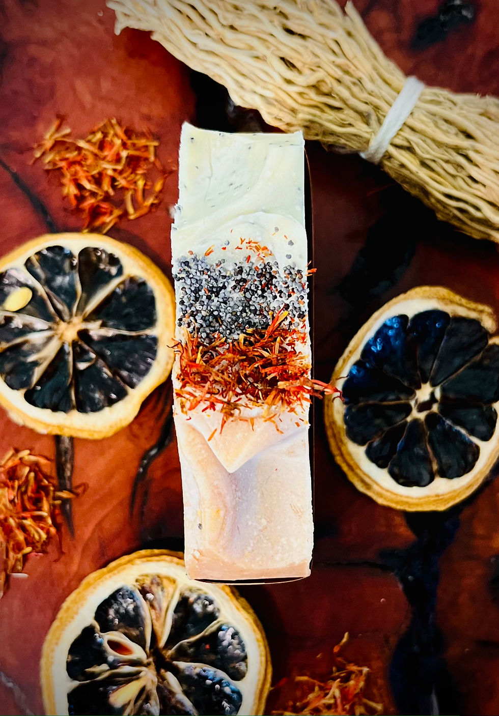 Thumbnail: Close detail of Vetiver Earth Soap Bar’s earthy and botanical aesthetic