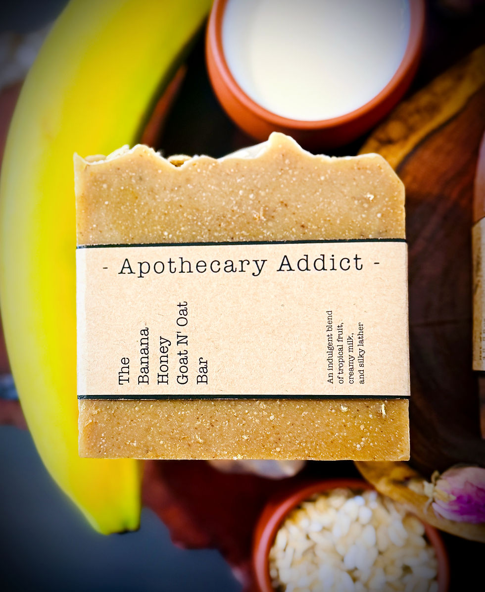 Thumbnail: Banana Honey Goat N’ Oat Premium Soap Bar with label showing smooth creamy finish