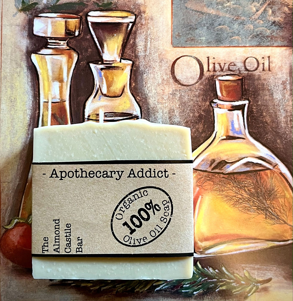 Thumbnail: Almond Castile Soap Bar showing warm almond hues and hand-drawn label