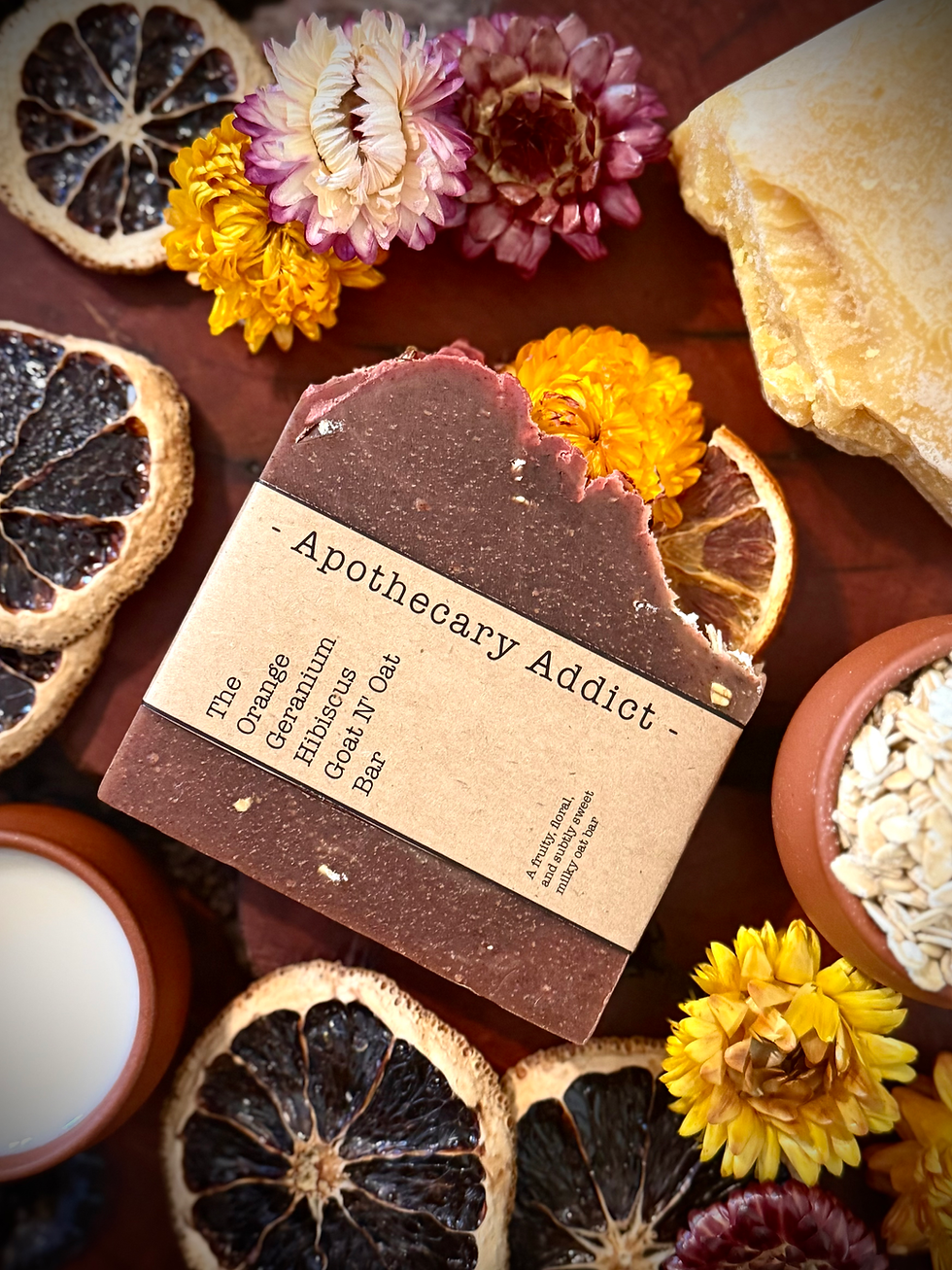 Thumbnail: Handmade soap with dried orange slices and flower elements