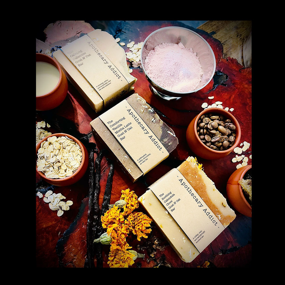 Thumbnail: Premium handcrafted artisanal soaps by Apothecary Addict presented with a botanically themed background