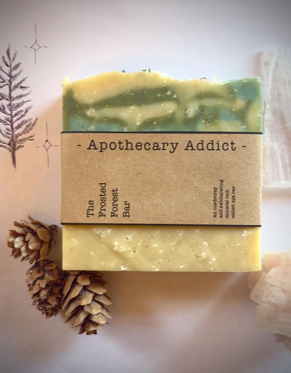 Thumbnail: Frosted Forest Bar premium soap displayed with winter-inspired nature theme