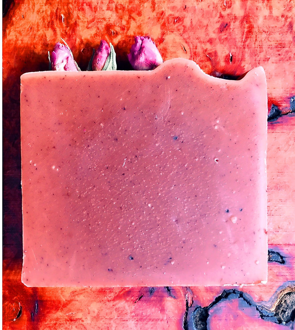 Thumbnail: Handmade Rose Bar with organic rose floral wax and essential oil blend