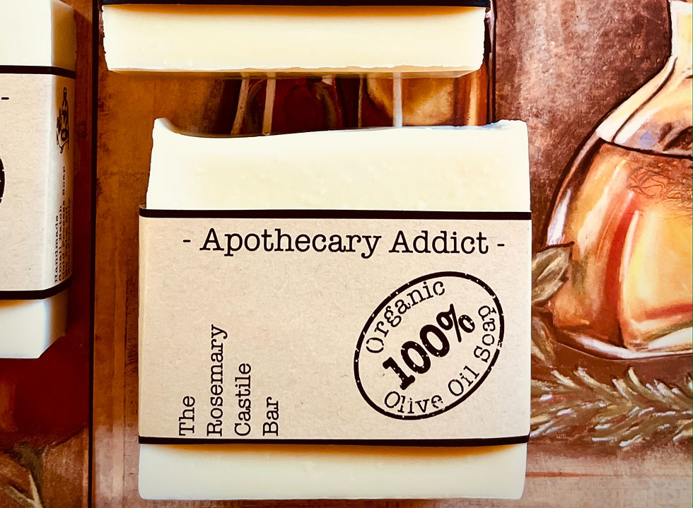 Thumbnail: Rosemary Castile Soap Bar showing handcrafted edges and classic Castile simplicity with label