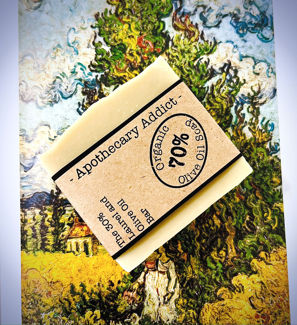 Thumbnail: Close detail of Laurel Olive Oil Aleppo Soap Bar’s surface detailing the natural aesthetic and simple quality of this bar