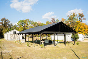 Outdoor Pavilion for cocktail hour at Haven wedding venue