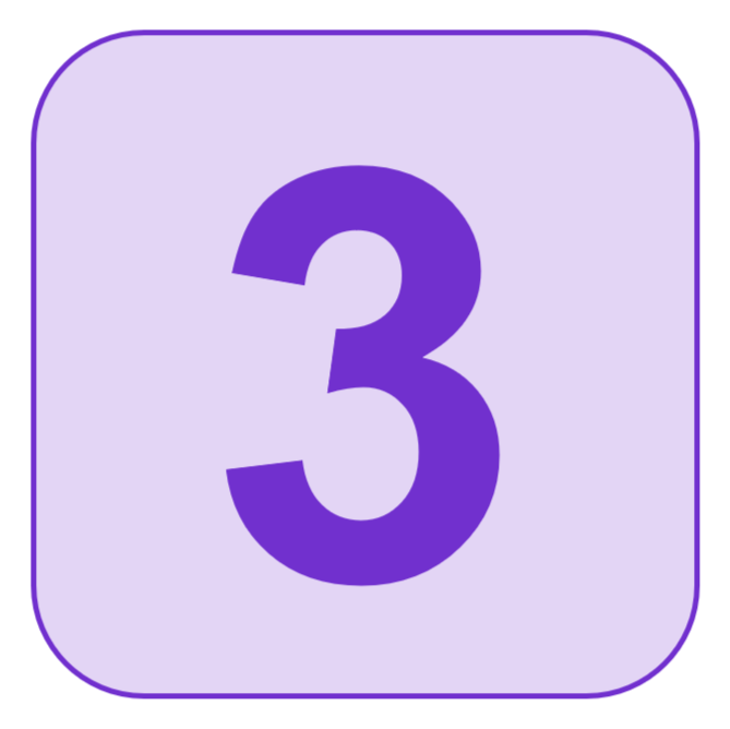 Large, bold number 1 on a light blue square background. Simple design with a calming, minimalist feel.