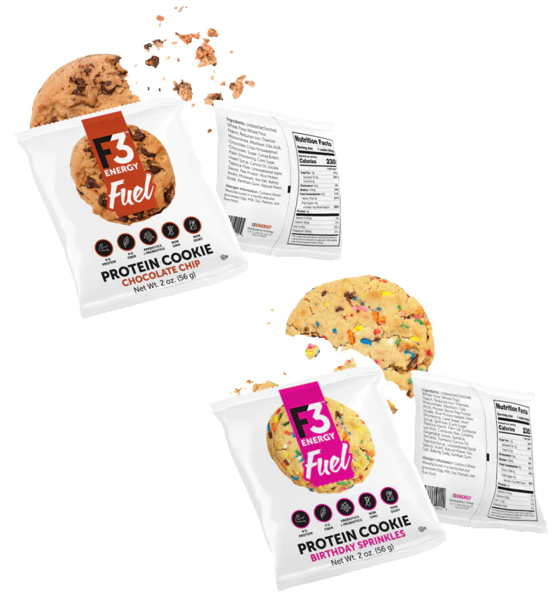 F3 Protein Cookies Packaging Design Branding Logo