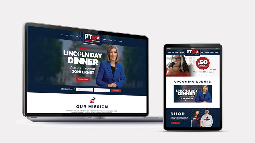 Palatine Township Republican Organization PTRO Custom Website Branding Logo Design