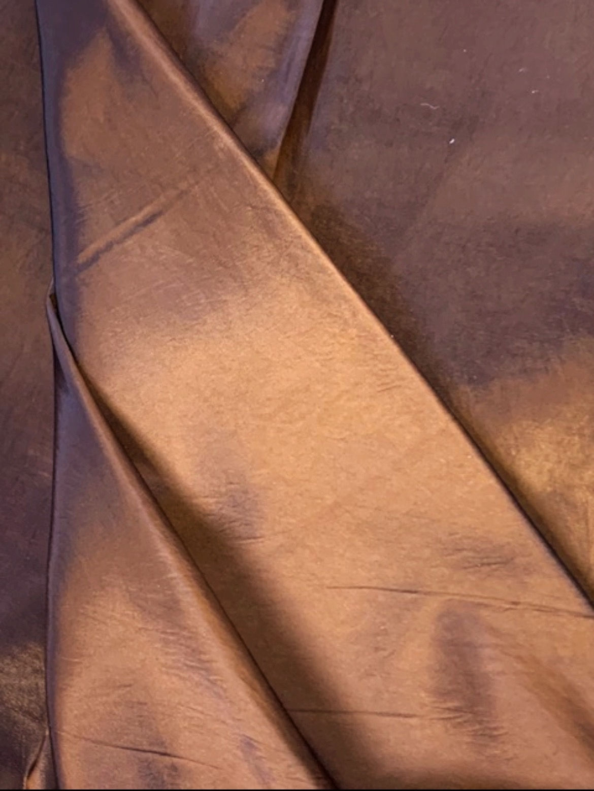 copper bronze brown orange shiny taffeta table linen tablecloth rental michigan events weddings party rentals metro detroit