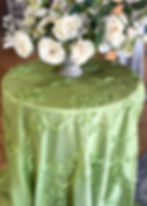 light green ribbon textured table cloth wedding rentals grand blanc grand rapids traverse city lansing ann arbor birmingham