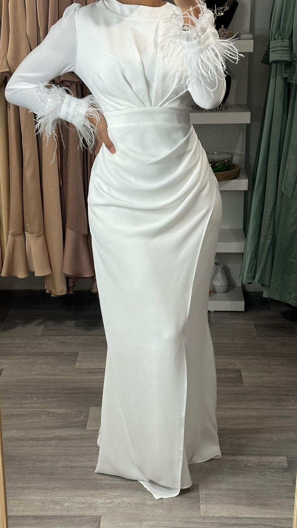 Miniaturbild: Robe amasya blanche