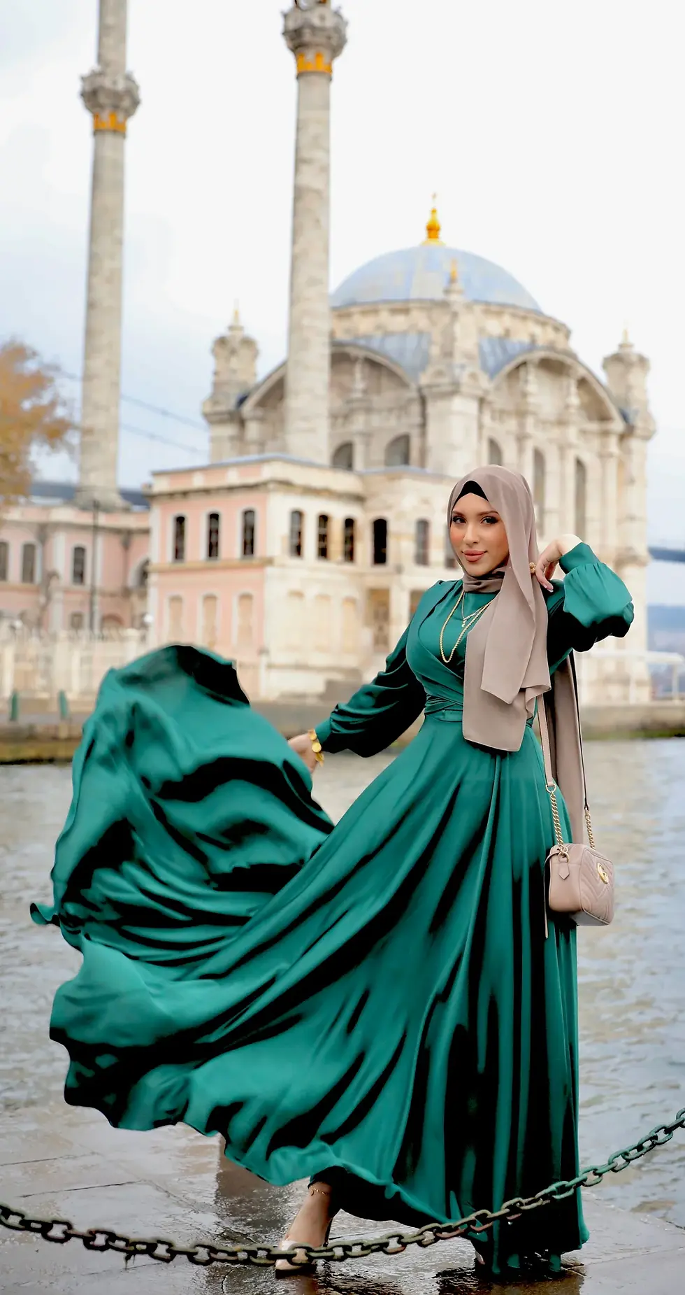 Thumbnail: Robe alanya vert émeraude 