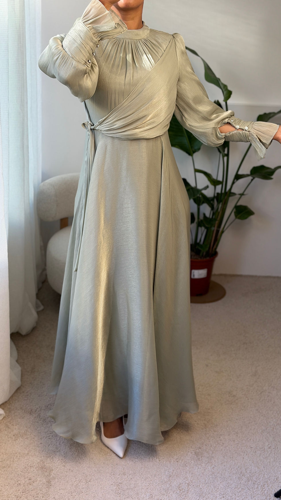 Miniatura: Robe Assafi vert deau 