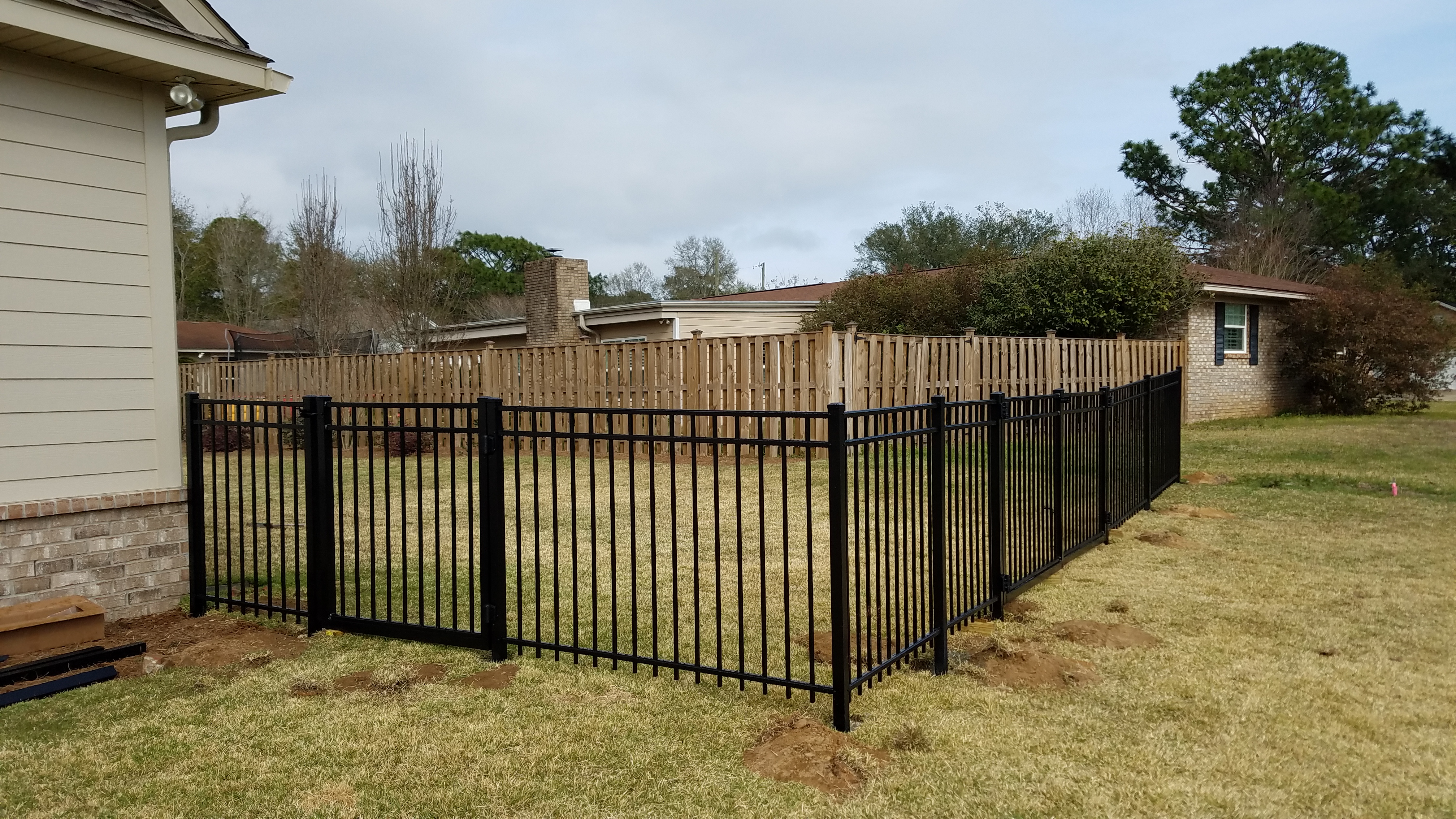 Coast To Fence Company Gallery 4 Black Aluminum Fence Pensacola