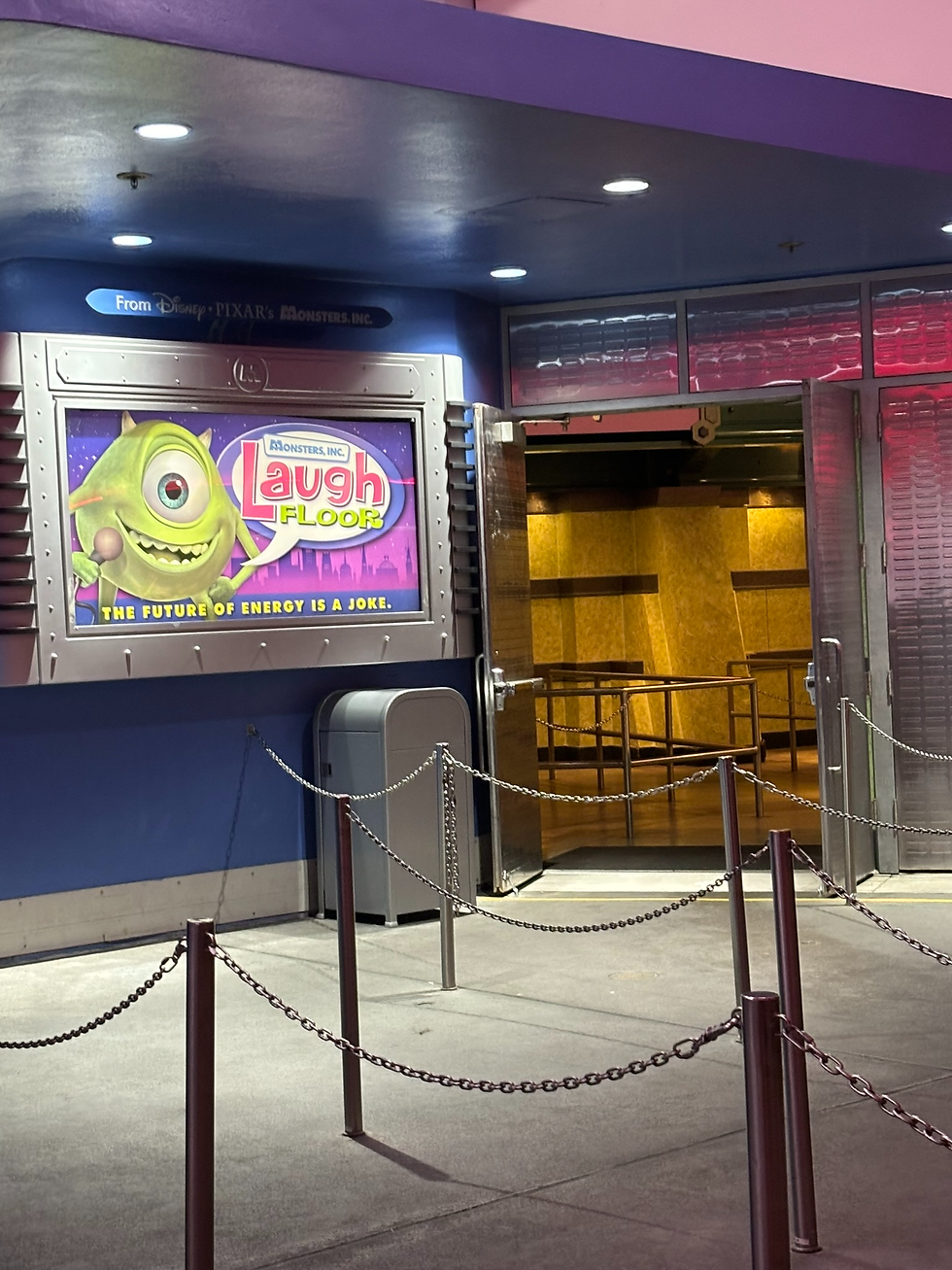 Honorable Mention: The Laugh Floor is an interactive comedy show with the Monsters of Monsters Inc.