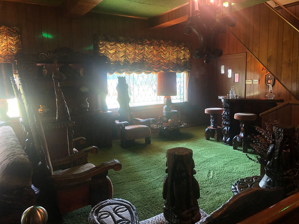 This Room has very unique wooden carved furniture