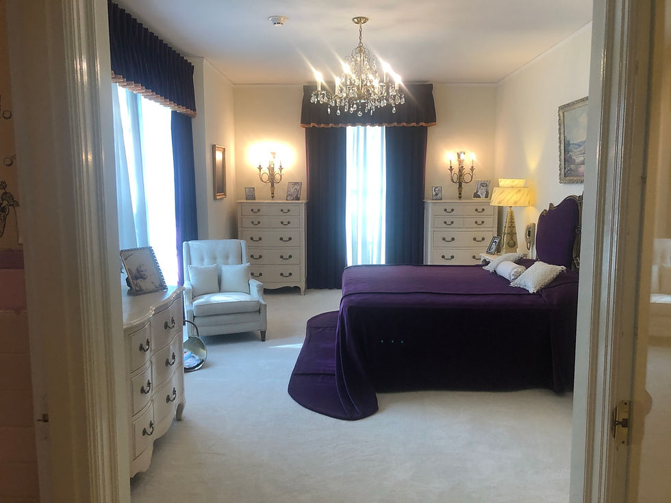 Here is one of the bedrooms. One thing to note is the attention to detail on preserving as much of the interior decor as possible from the Kings Life