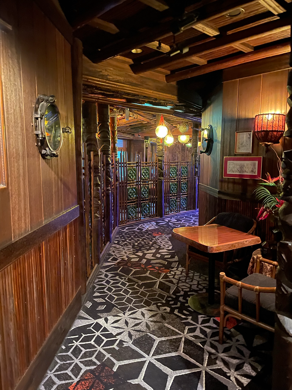 Everywhere you look, you get a nautical tiki vibe!