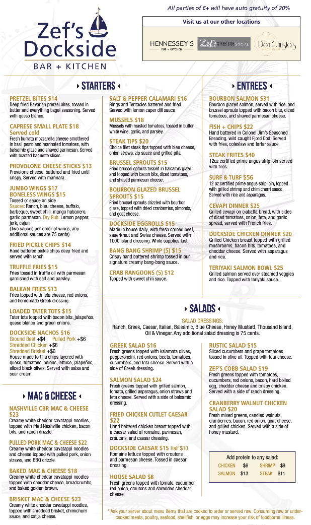 Menu Page One