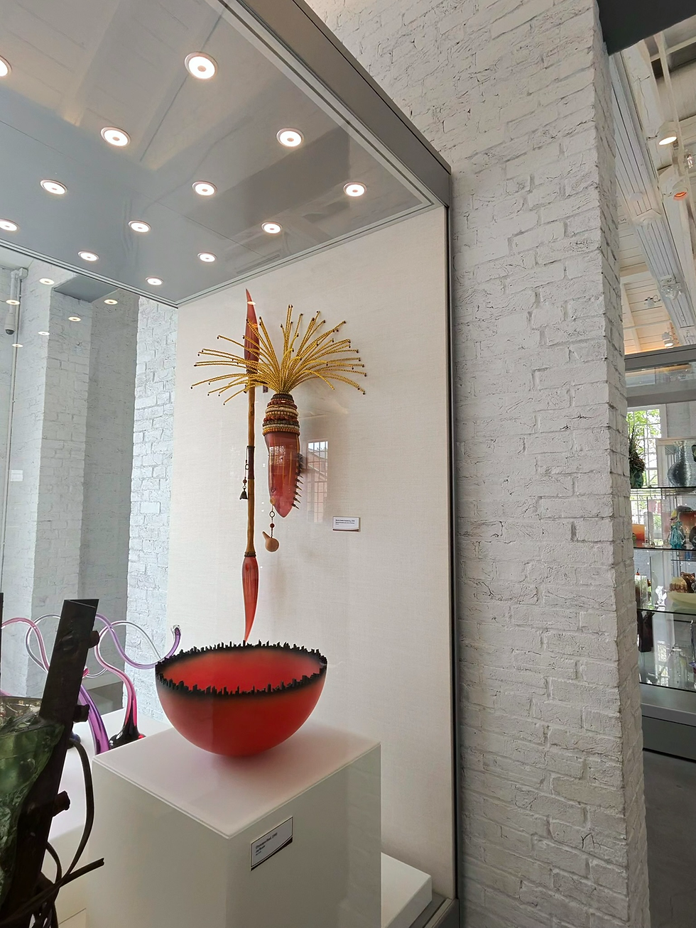 The Room has modern and glass from the past