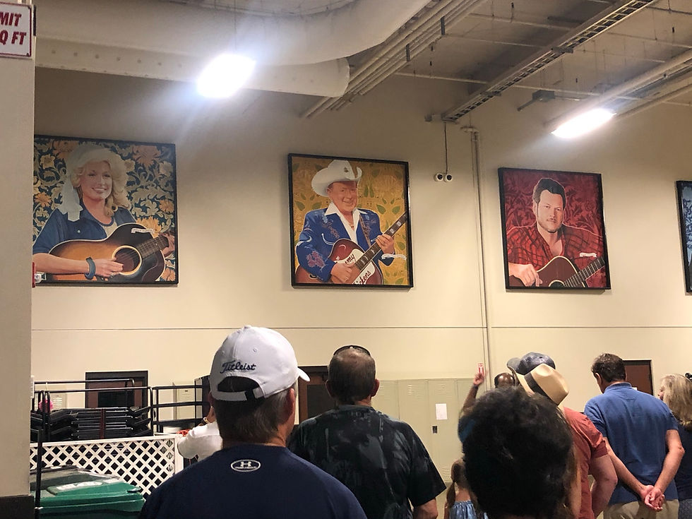 There Are Portraits of some of the top performers that are part of The Grand Ole Opry