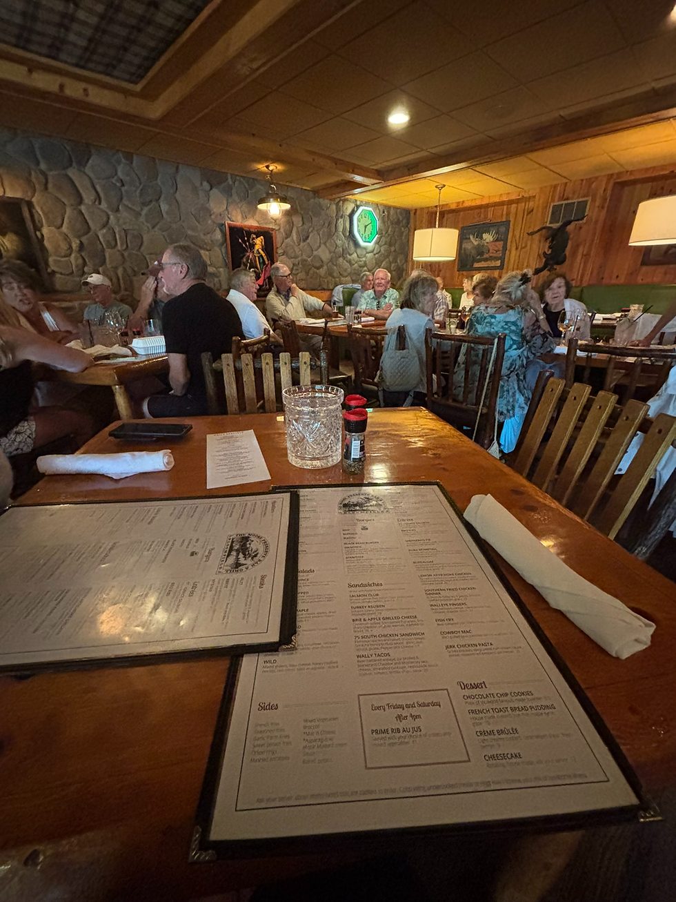 We Have Been Seated! The Place Looks Like A Lodge You Would Find Up North!