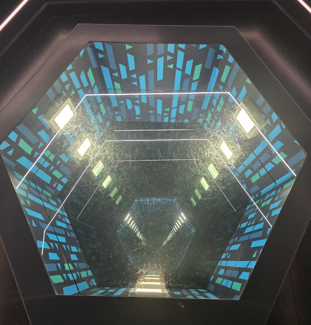 If you stand on this box and look up, it will look like you are being beamed up!