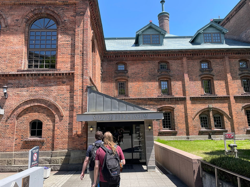 Our First stop is looking in the Sapporo Beer Museum