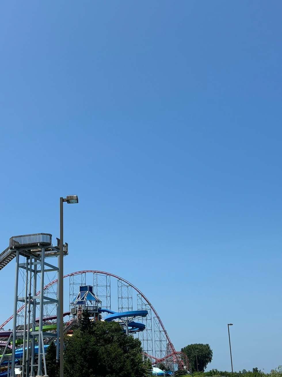 The ride follows the Cedar Point coastline
