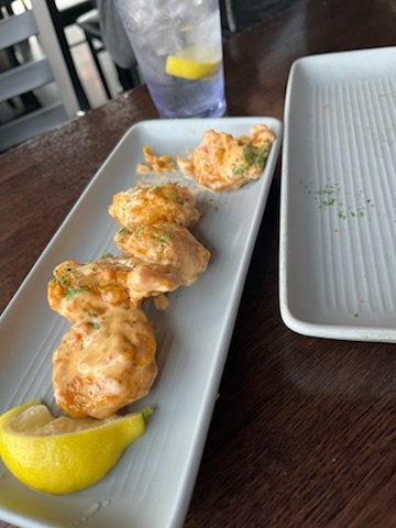 The Bang Bang Shrimp Accompanied with a Bang Bang Sauce