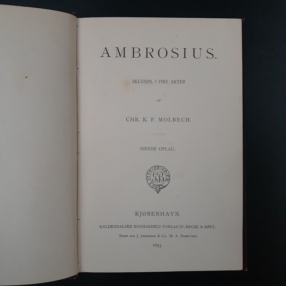 Ambrosius - skuespil af Chr. K. F. Molbech fra 1893