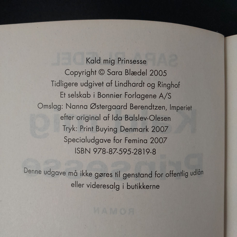 Miniaturebillede: Kald mig prinsesse af Sara Blædel