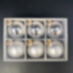 Julekugler i sølv 6 stk.