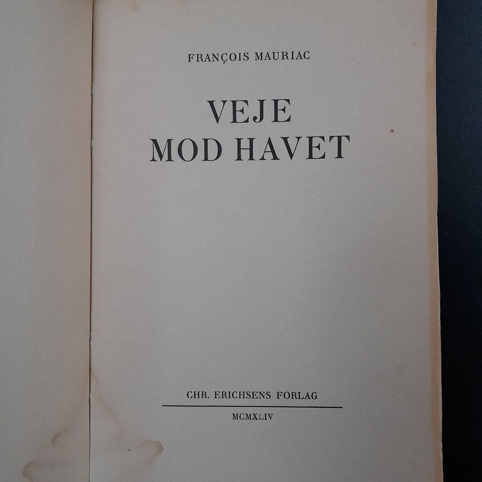 Miniaturebillede: Veje mod havet af Francois Mauriac fra 1944
