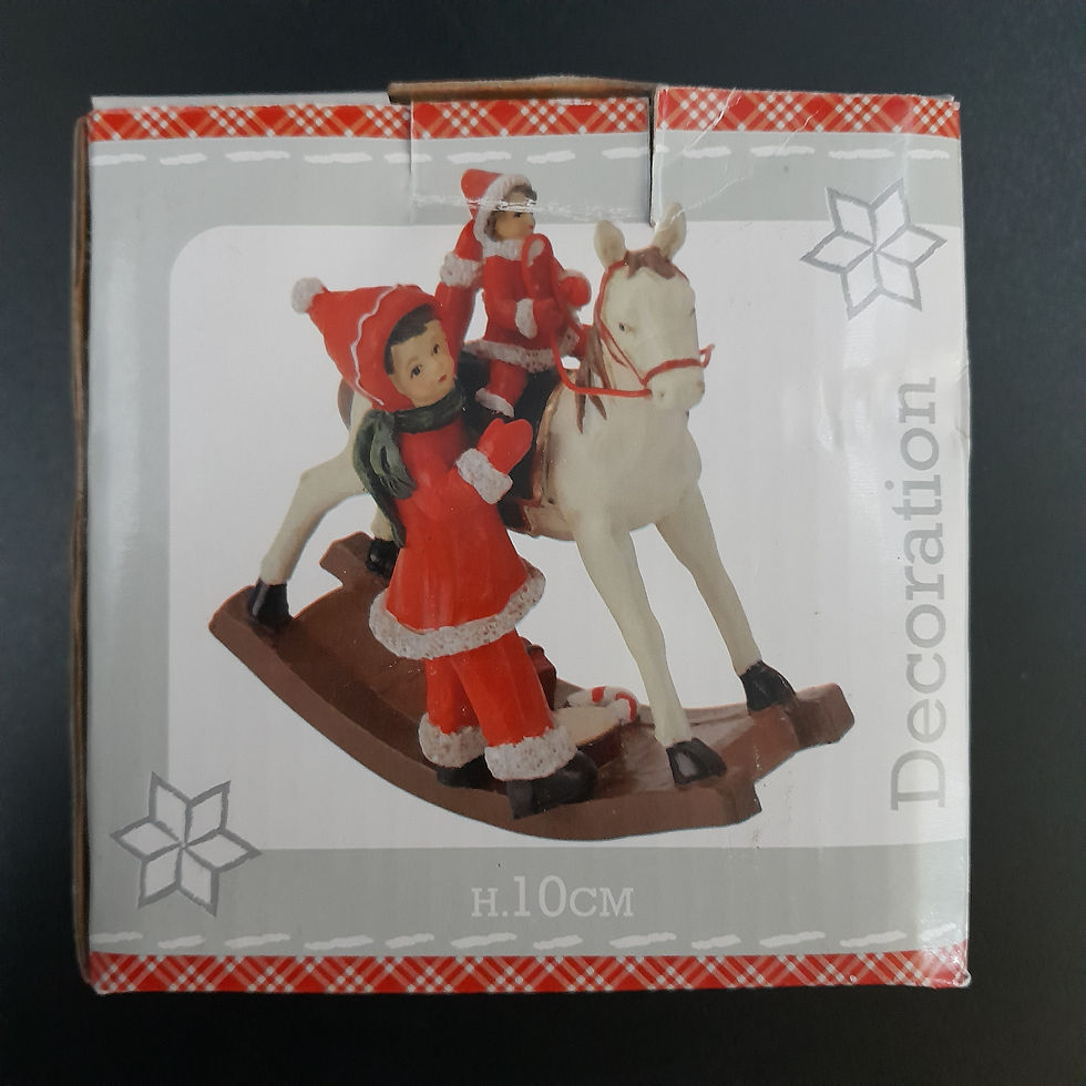 Juledekoration gyngehest og dreng