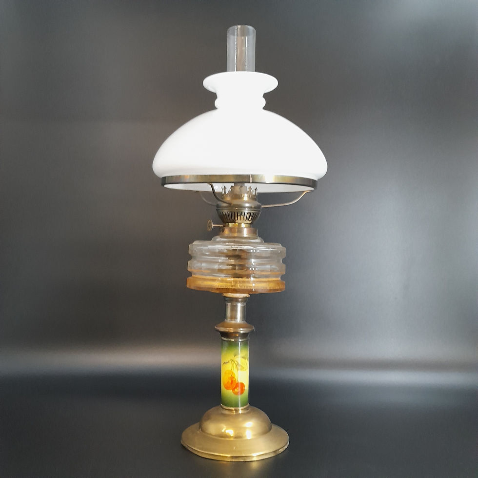Antik petroleums bordlampe