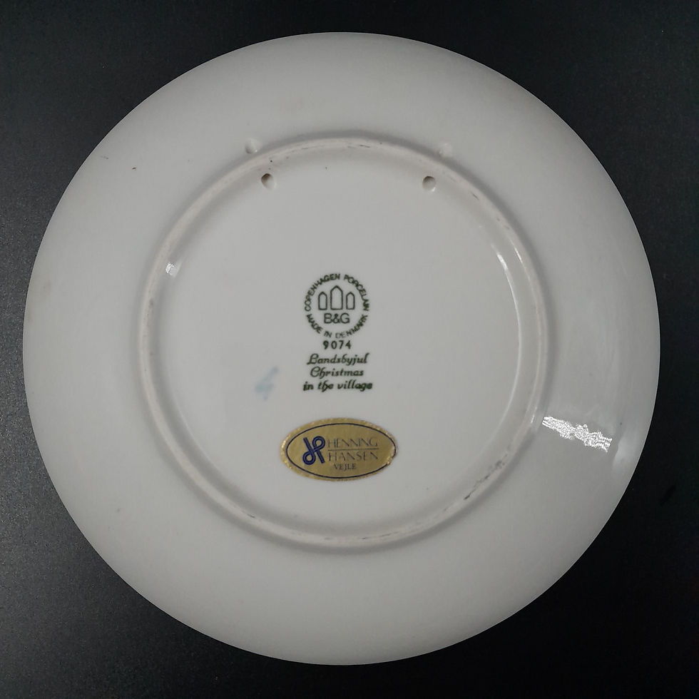 Landsbyjul 1974 juleplatte af Bing & Grøndahl