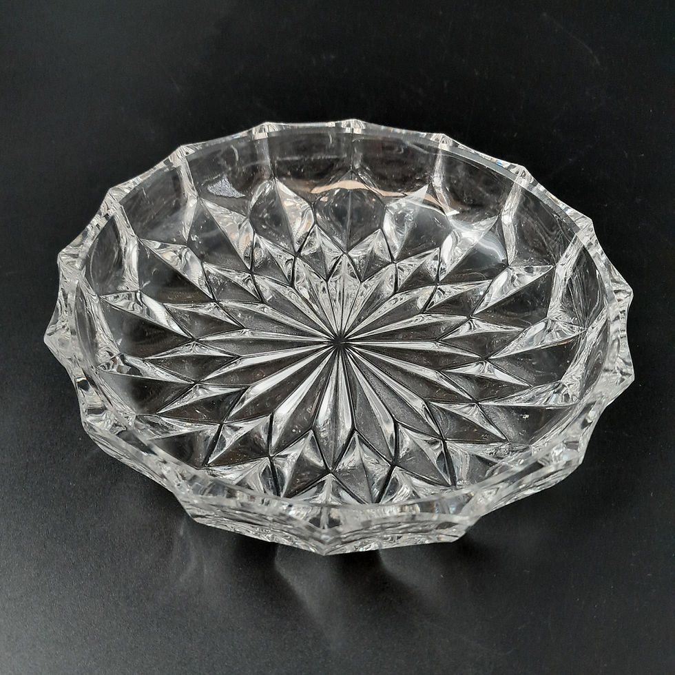 Miniaturebillede: Desserttallerkener / Isasiet i krystal glas