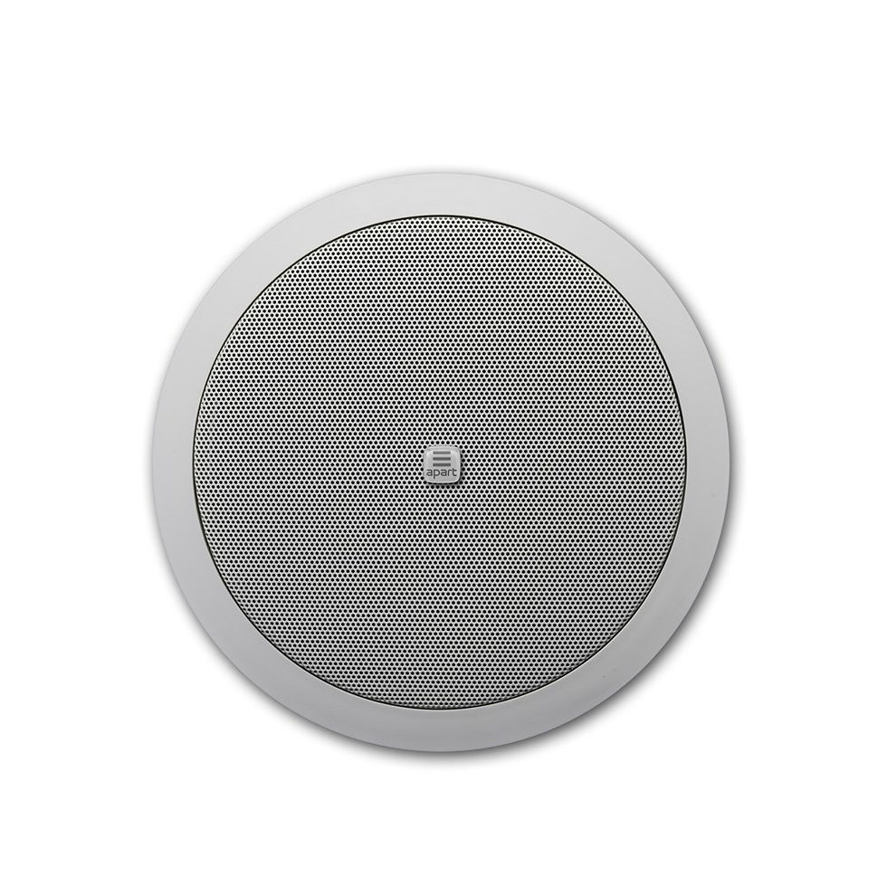 6.5" two-way ceiling speaker 100 volt / 20 watts, 16 ohms / 60 watts, white