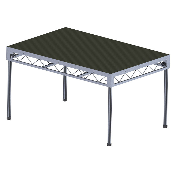 1.8m x 1.2m Stage Platform with 0.9m Legs - Non-Slip Top