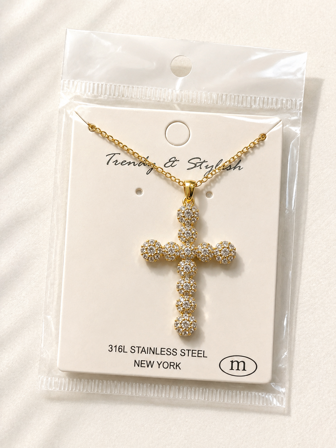 STAINLESS STEEL CROSS NECKLACE