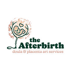 Logo and Business cards for a Doula and Placenta Artist that features the "tree of life" cradling the infant which highlights her unique talent.