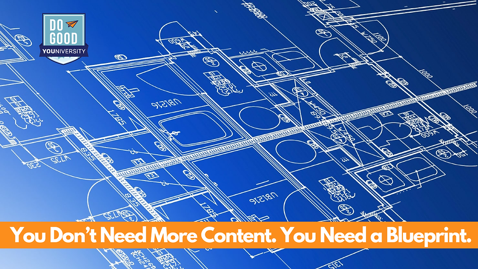 You Don’t Need More Content. You Need a Blueprint.