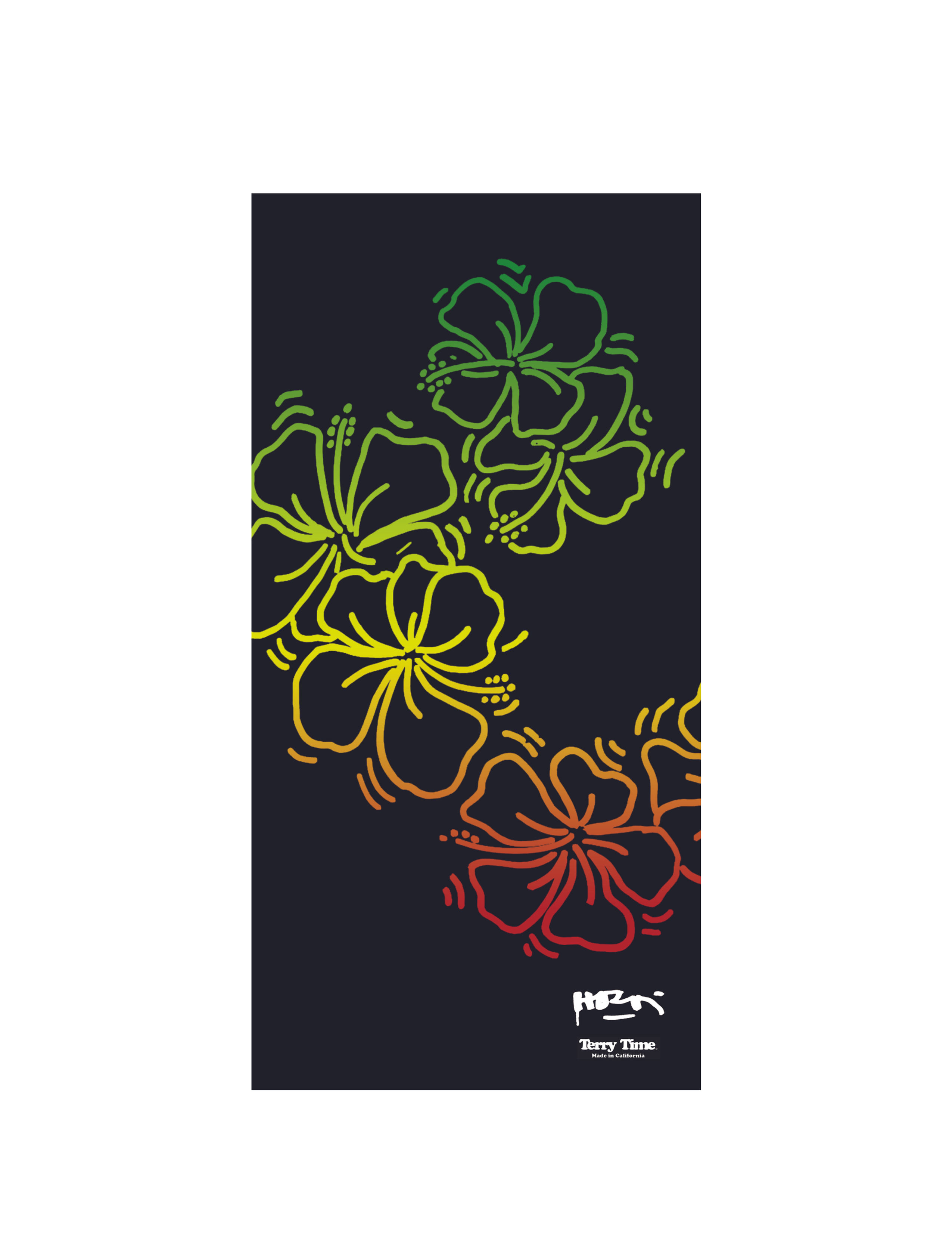 Pops Hosoi Hibiscus Beach Towel