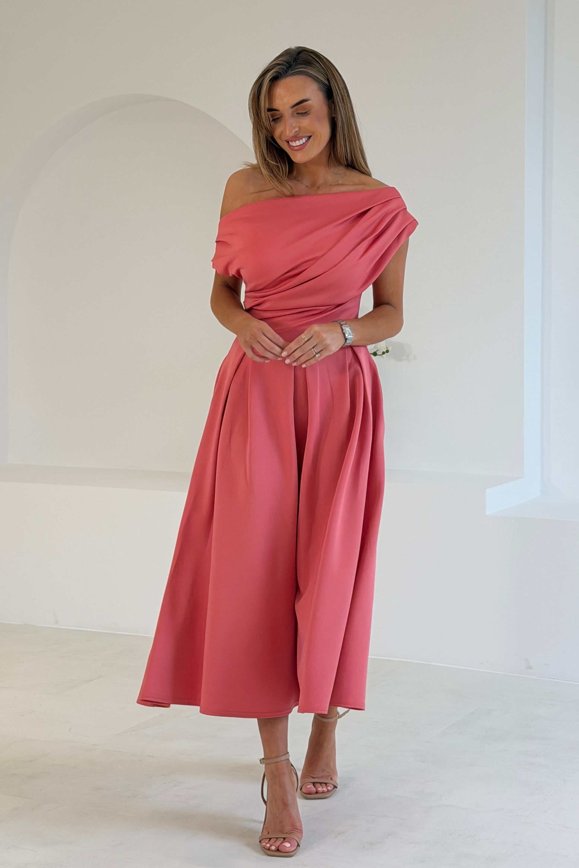 THE MIDI ROSE DRESS