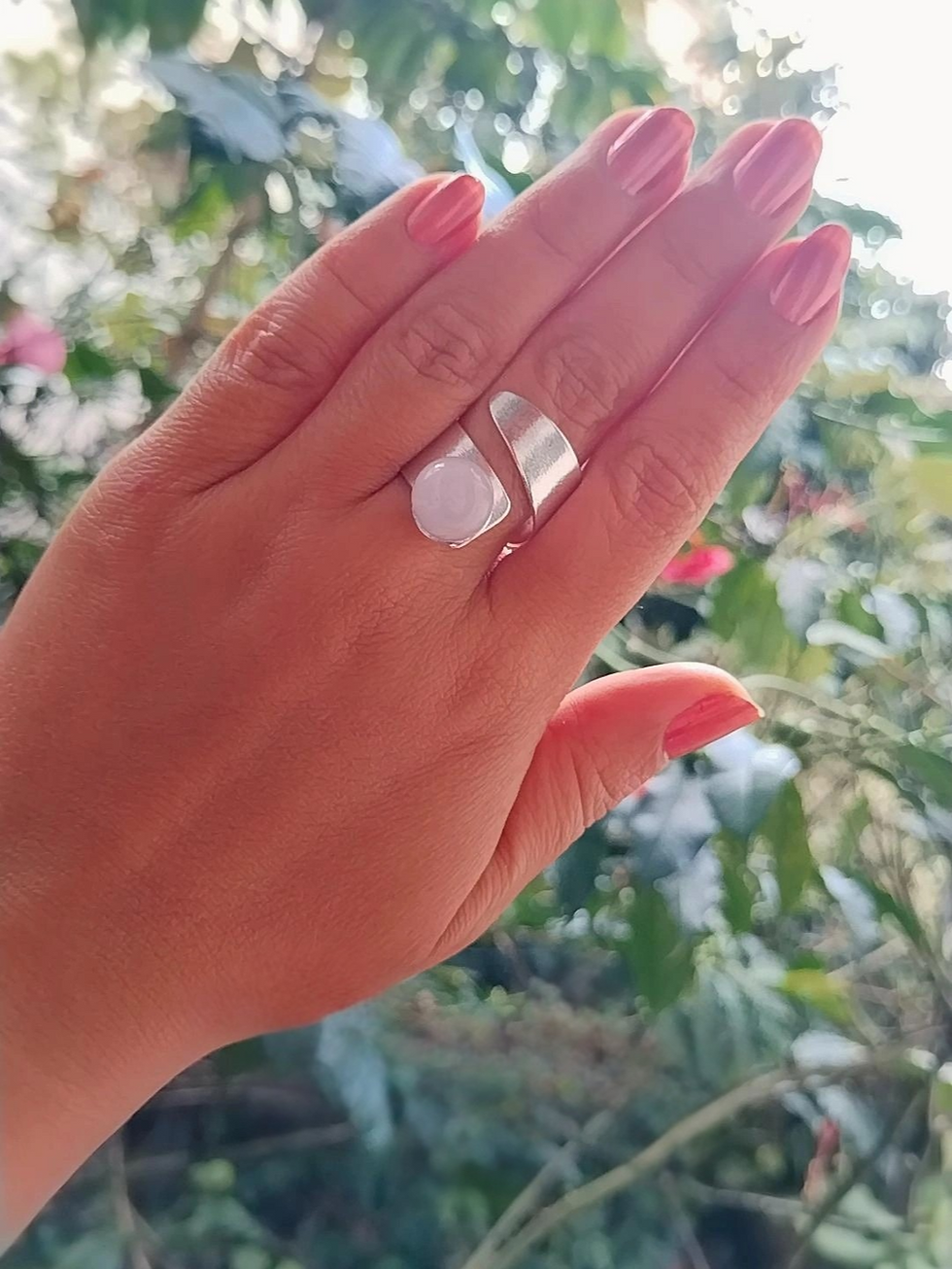 Miniatura: Anillo Flotante Cuarzo Rosa