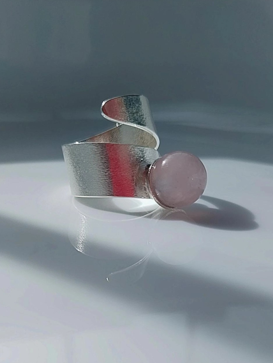 Miniatura: Anillo Flotante Cuarzo Rosa